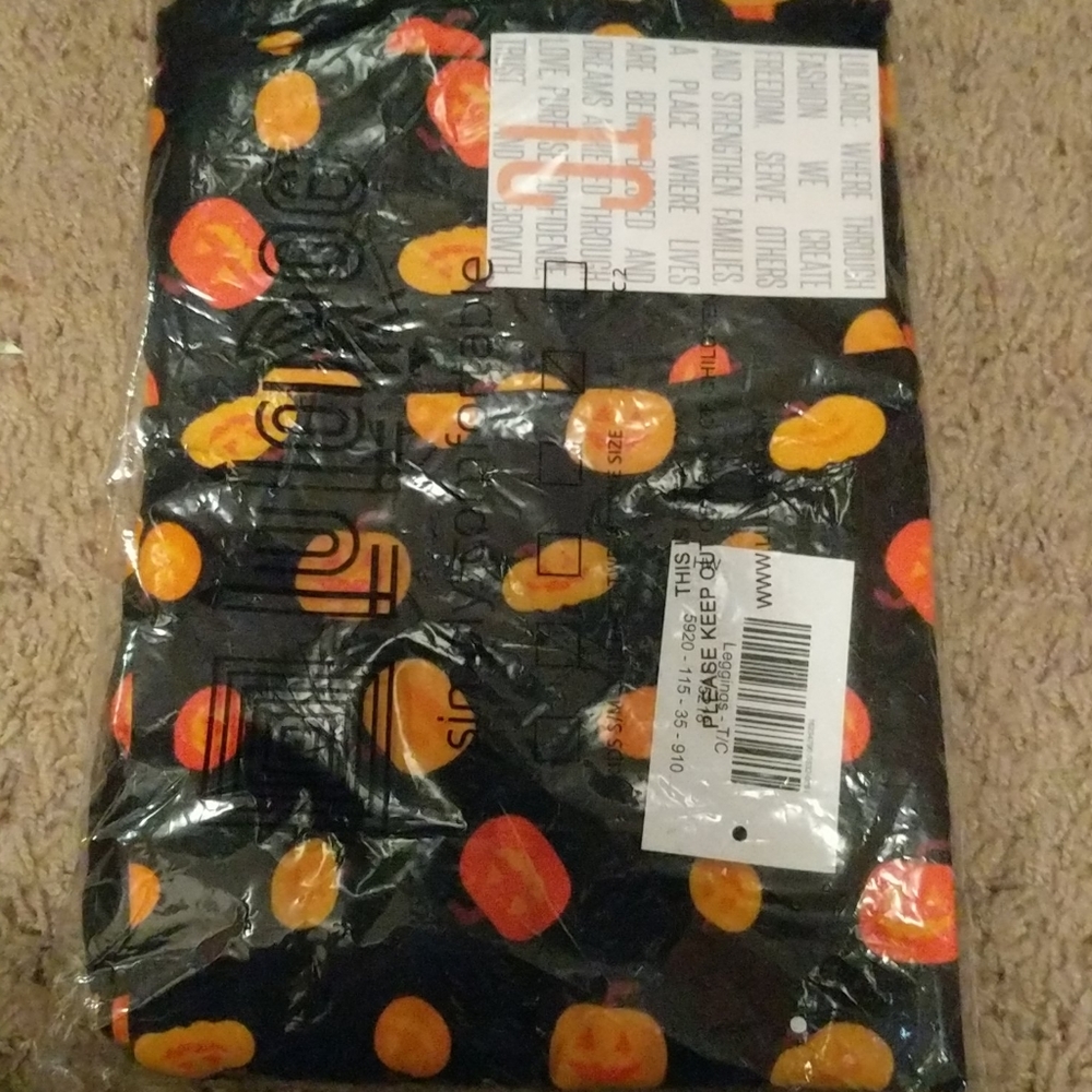 New Lularoe Tall & Curvy Halloween Pumpkin Legging